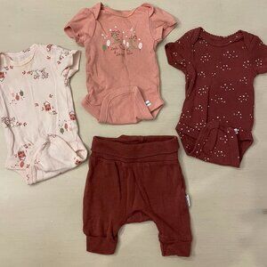 Lot of NB Gerber Girl Onesies and Pants